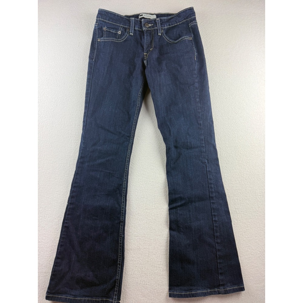 Levis 518 Superlow Bootcut Jeans Womens 7M Dark Wash Blue Denim Low Rise